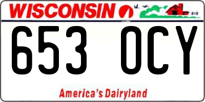 WI license plate 653OCY