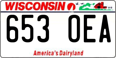 WI license plate 653OEA