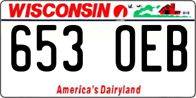 WI license plate 653OEB
