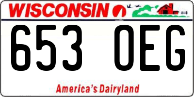 WI license plate 653OEG