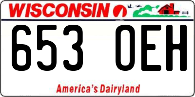 WI license plate 653OEH