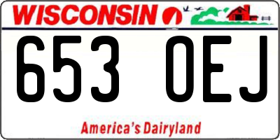 WI license plate 653OEJ