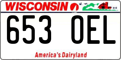 WI license plate 653OEL