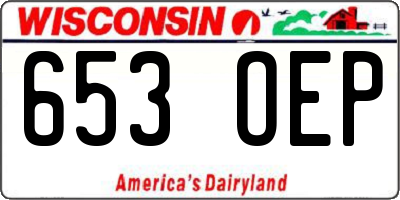 WI license plate 653OEP