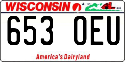 WI license plate 653OEU