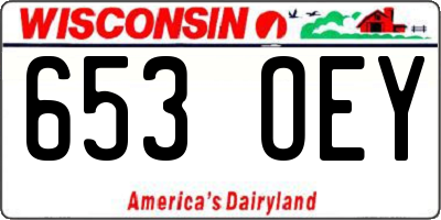 WI license plate 653OEY
