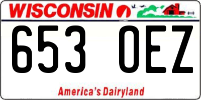 WI license plate 653OEZ