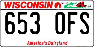 WI license plate 653OFS
