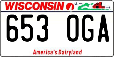 WI license plate 653OGA