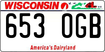 WI license plate 653OGB