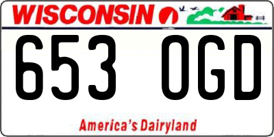 WI license plate 653OGD