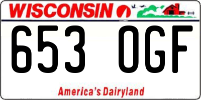 WI license plate 653OGF
