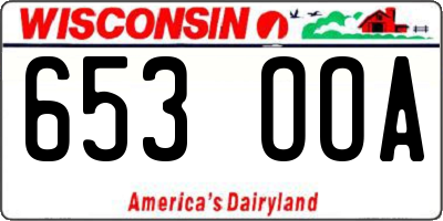 WI license plate 653OOA