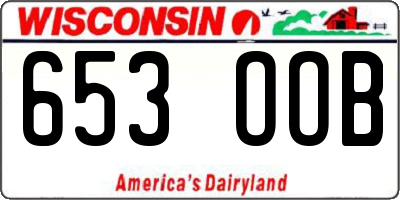 WI license plate 653OOB