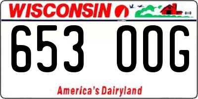 WI license plate 653OOG