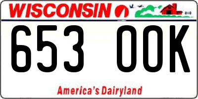 WI license plate 653OOK