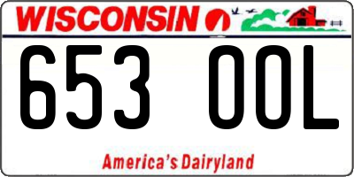 WI license plate 653OOL