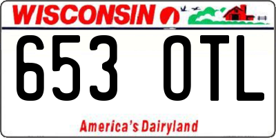 WI license plate 653OTL