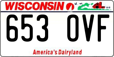 WI license plate 653OVF