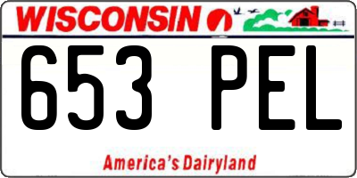 WI license plate 653PEL