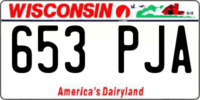 WI license plate 653PJA