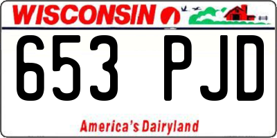 WI license plate 653PJD
