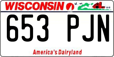 WI license plate 653PJN