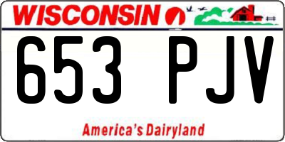 WI license plate 653PJV