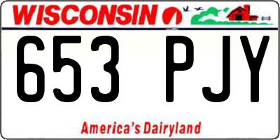WI license plate 653PJY