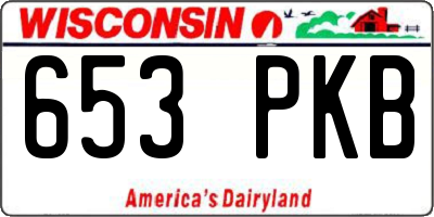 WI license plate 653PKB