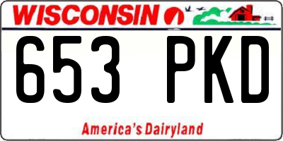 WI license plate 653PKD