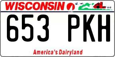 WI license plate 653PKH