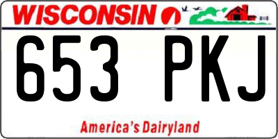 WI license plate 653PKJ