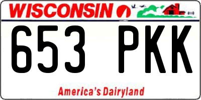 WI license plate 653PKK
