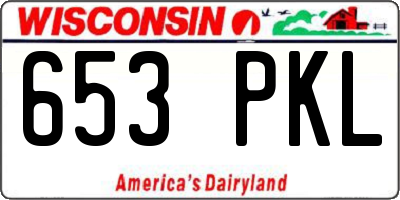 WI license plate 653PKL