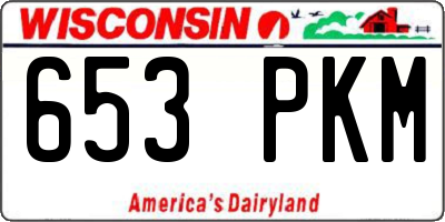 WI license plate 653PKM