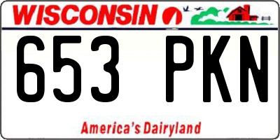 WI license plate 653PKN