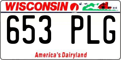 WI license plate 653PLG
