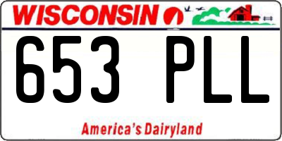 WI license plate 653PLL