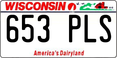WI license plate 653PLS