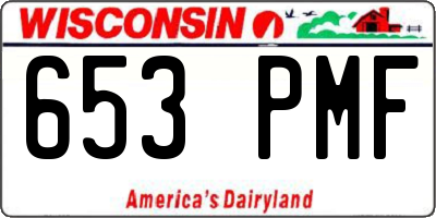 WI license plate 653PMF