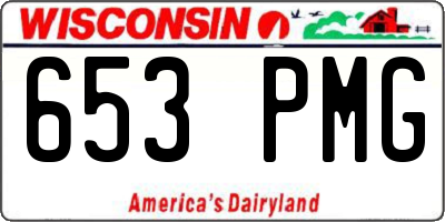WI license plate 653PMG