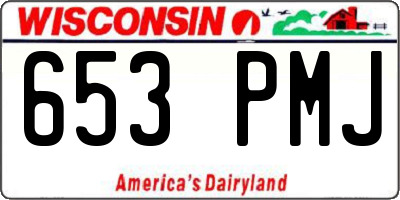 WI license plate 653PMJ