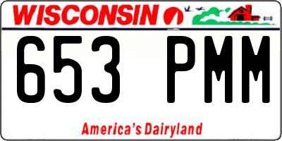 WI license plate 653PMM