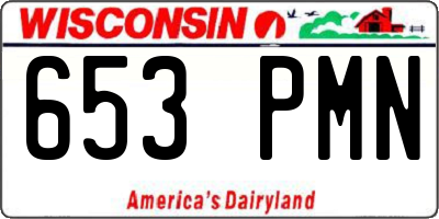 WI license plate 653PMN