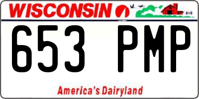 WI license plate 653PMP