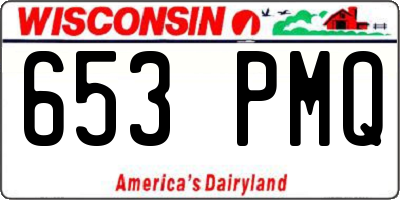WI license plate 653PMQ
