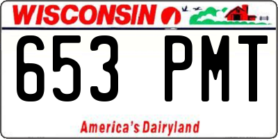 WI license plate 653PMT