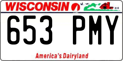 WI license plate 653PMY