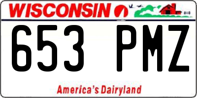 WI license plate 653PMZ